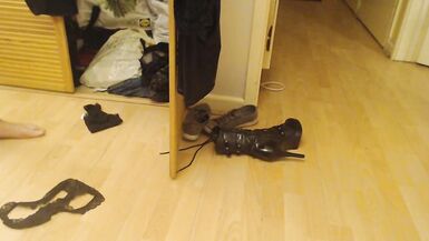 Mature Tranny Showing his Boobs Wanking her Cock ,getting Changed v Quirky - 9 image