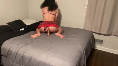 Big and Wide Dildo Destroying my Tight Pussy Ass got me Shaking - 1 image