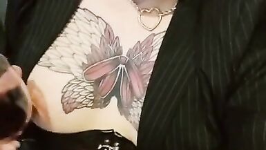 Tranny Biggirl BunnycatRay with a Submissive Bitch(more on Onlyfans) - 5 image