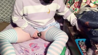 Fem Trans Boy Gets DPd by two Bad Dragon Dildos with Creampie - 3 image