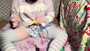 Fem Trans Boy Gets DPd by two Bad Dragon Dildos with Creampie - 5 image