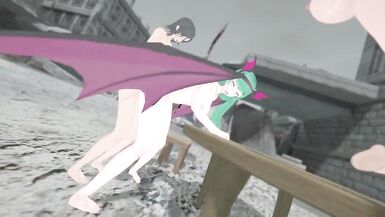 Futa ORGY with Bayonetta, Morrigan, Merlin HARD BANGING - 15 image