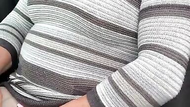 Crossdresser Kelly drive to carpark  for a wank in tights - 8 image