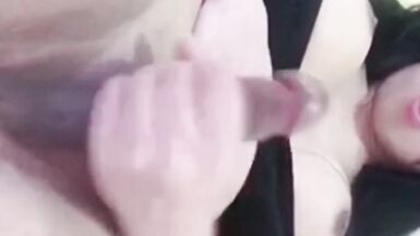 Asian Trans Anairb Pulling her Cock with Huge of Cum - 8 image