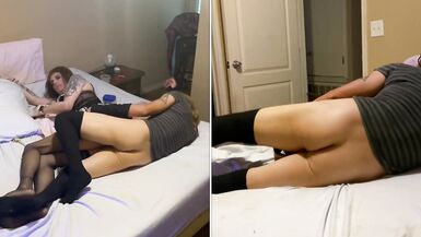 My Stretched Out, DP’ed and Gaped Fuck Hole is still to Tight for my Stepsis to Fist - 15 image