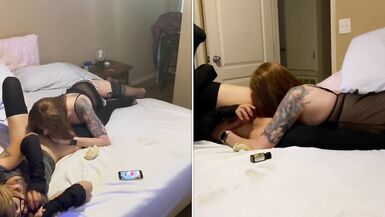 The Sexy Sissy Slut Stepsisters have a Passionate Thunderstorm Fuck - 4 image