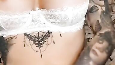 Tattooed tgirl riding dick - 9 image