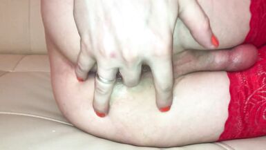 Tgirl Anal Dildo Masturbation - 7 image