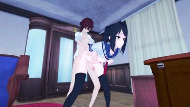 Two Futa Yandere Banging - Ayano X Saiko with Swap - 10 image
