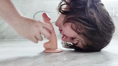 Trans Girl Giving BJ & Anal Sex with Big Dildo - 5 image