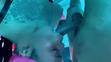 My Ebony Trans Girlfriend Giving me Blowjob Handsfree - 13 image