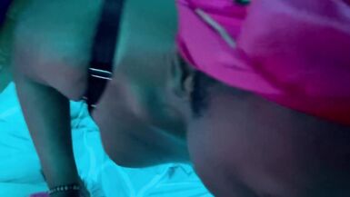 My Ebony Trans Girlfriend Giving me Blowjob Handsfree - 7 image