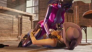 Cowgirl Futa Fuck Widowmaker Overwatch - 1 image