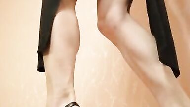 TRANNY GIANTESS AMANDA CRUSHES SMALL CARS IN SEXY DRESS ON HIGH HEELS NO PANTIES - 2 (CRUSH FETISH) - 14 image