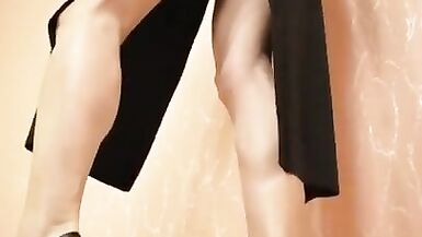 TRANNY GIANTESS AMANDA CRUSHES SMALL CARS IN SEXY DRESS ON HIGH HEELS NO PANTIES - 2 (CRUSH FETISH) - 2 image