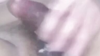 Solo Trans Anairb Jerking off her 7 Inch Cock & Cum a Lot of Milk on her Bed - 15 image