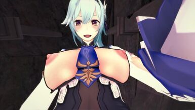 Genshin Impact Futa Eula Taker POV she wants you to Give her a Blowjob - 1 image