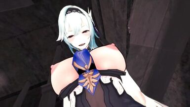 Genshin Impact Futa Eula Taker POV she wants you to Give her a Blowjob - 5 image