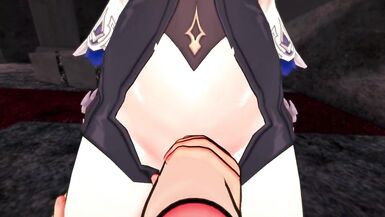 Genshin Impact Futa Eula Taker POV she wants you to Give her a Blowjob - 6 image