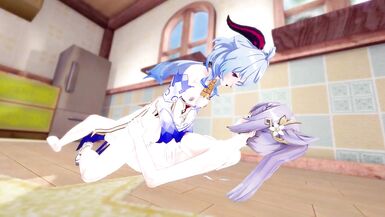 Futa Keqing Banging Ganyu - Genshin Impact - 5 image