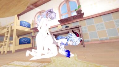 Futa Keqing Banging Ganyu - Genshin Impact - 7 image