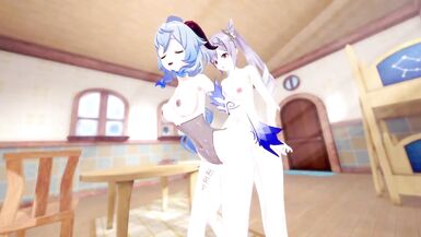Futa Keqing Banging Ganyu - Genshin Impact - 8 image