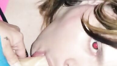 Sissy Mel Sucks Wifes Cock - 5 image