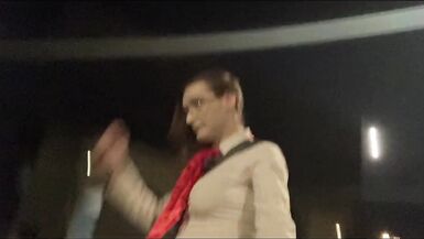 Slutty school girl walk. - 2 image