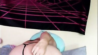 Trans Girl Jada Dulce Drinks Piss from her Ass in Sexy Black Lingerie - 9 image