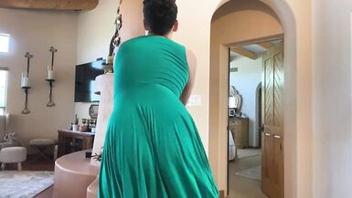 Sissy Boy in Step Moms Dress Twerks - 13 image