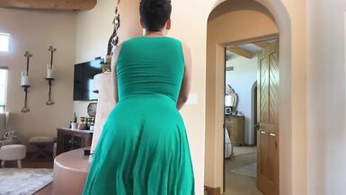 Sissy Boy in Step Moms Dress Twerks - 2 image