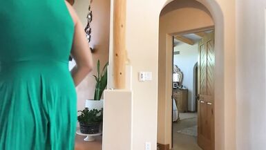 Sissy Boy in Step Moms Dress Twerks - 8 image