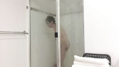 Asian Trans Anairb Jerking off in the Shower - 15 image