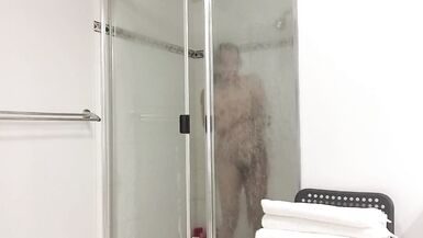 Asian Trans Anairb Jerking off in the Shower - 8 image