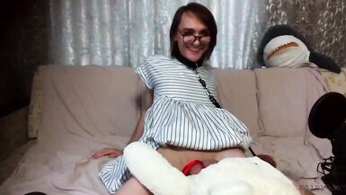 full hour of femboy rainyair having fun on a live show - 15 image