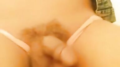 Cute TS Trap Femboy Rides Pink Dildo - 9 image