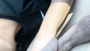 LAS VEAGS TS SUCKS HUNG COCK AND TAKES CUMSHOT ON TITS WHILE WE CUM TOGETHER - 7 image