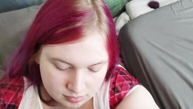 Chubby Tranny BBW having Fun with BBC Shemale Friend - 12 image