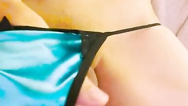 Sissy Breaking in her Brand new Satin Panties - 3 image