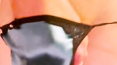 Sissy Breaking in her Brand new Satin Panties - 7 image