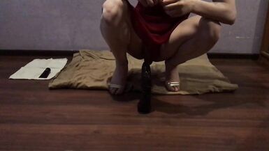 Sissy Cums Explosively while Playing with her Ass - 3 image