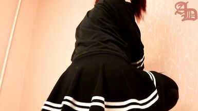 TRANNY GIANTESS CRUSHES SMALL CARS IN SNEAKERS, BLACK PANTYHOSE AND MINI SKIRT (CRUSH/FOOT FETISH) - 11 image