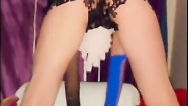 Black lace shorts clip in 2x speed - 4 image