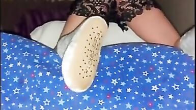 Black lace shorts clip in 2x speed - 8 image