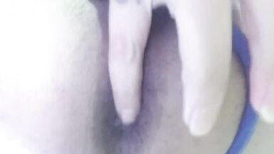 sexy trans video selfie while playing her tight ass - 6 image