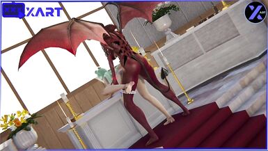 Cosplay, a Girl was Fucked in her Mouth by a Transsexual with Horns - 10 image