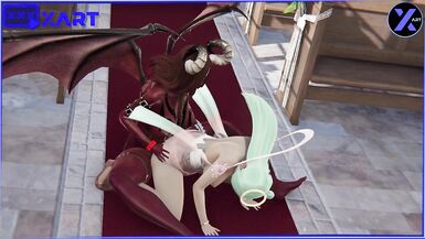 Cosplay, a Girl was Fucked in her Mouth by a Transsexual with Horns - 13 image