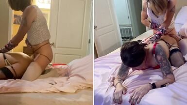 Stepsis Catches me Playing with myself and gives me a Hard Fuck - 11 image