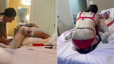 Stepsis Catches me Playing with myself and gives me a Hard Fuck - 4 image