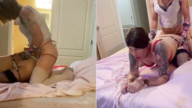 Stepsis Catches me Playing with myself and gives me a Hard Fuck - 9 image